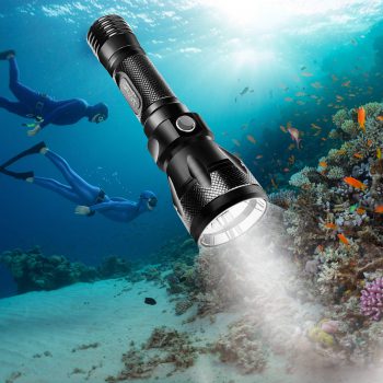 BlueFire Super Bright 1000LM CREE XM-L2 Scuba Dive Diving Flashlight 100m Underwater Torch Waterproof Submarine Light Scuba Safety Lights(Without Battery)