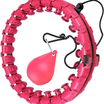 BlueFire Hoola Hoop for Adults Weight Loss - Hula Circle Weighted Hoops 2 in 1 Fitness Weight Loss Massage Non-Fall Exercise Hoops with 24 Detachable Knots Adjustable Auto-Spinning Ball for Adult